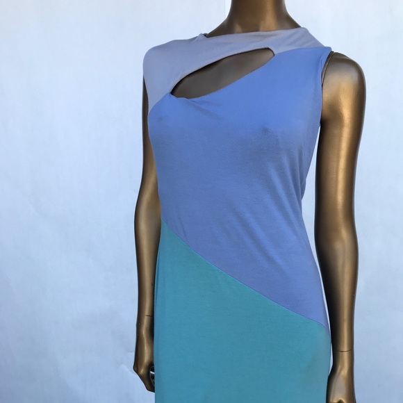 Jersey double layer color block dress - Picture 3 of 5